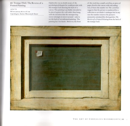 From 'painted illisions' The Art of Cornelius Gijsbrechts, London: National Gallery, 2000