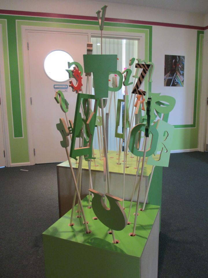 Maria McCavana and Bill Breckenridge, Waiting Room, CAMHS Gorbals, 2013.  Photo Alan McAteer (with permission)